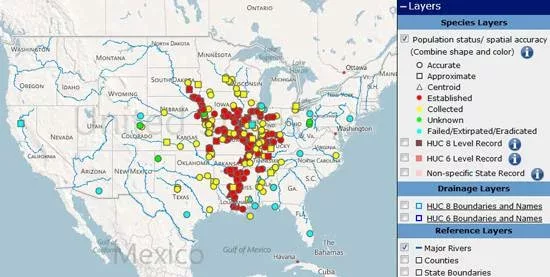 Bighead carp distribution as of January 2012 [US Geological Survey]